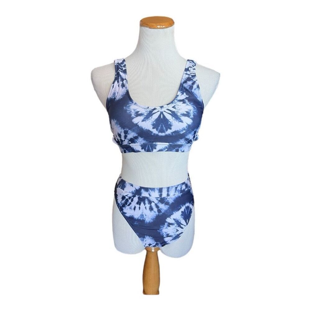 New in Package Womens Blooming Jelly High Waisted Tie Dye Dip Bikini  - Sz M - Picture 3 of 3